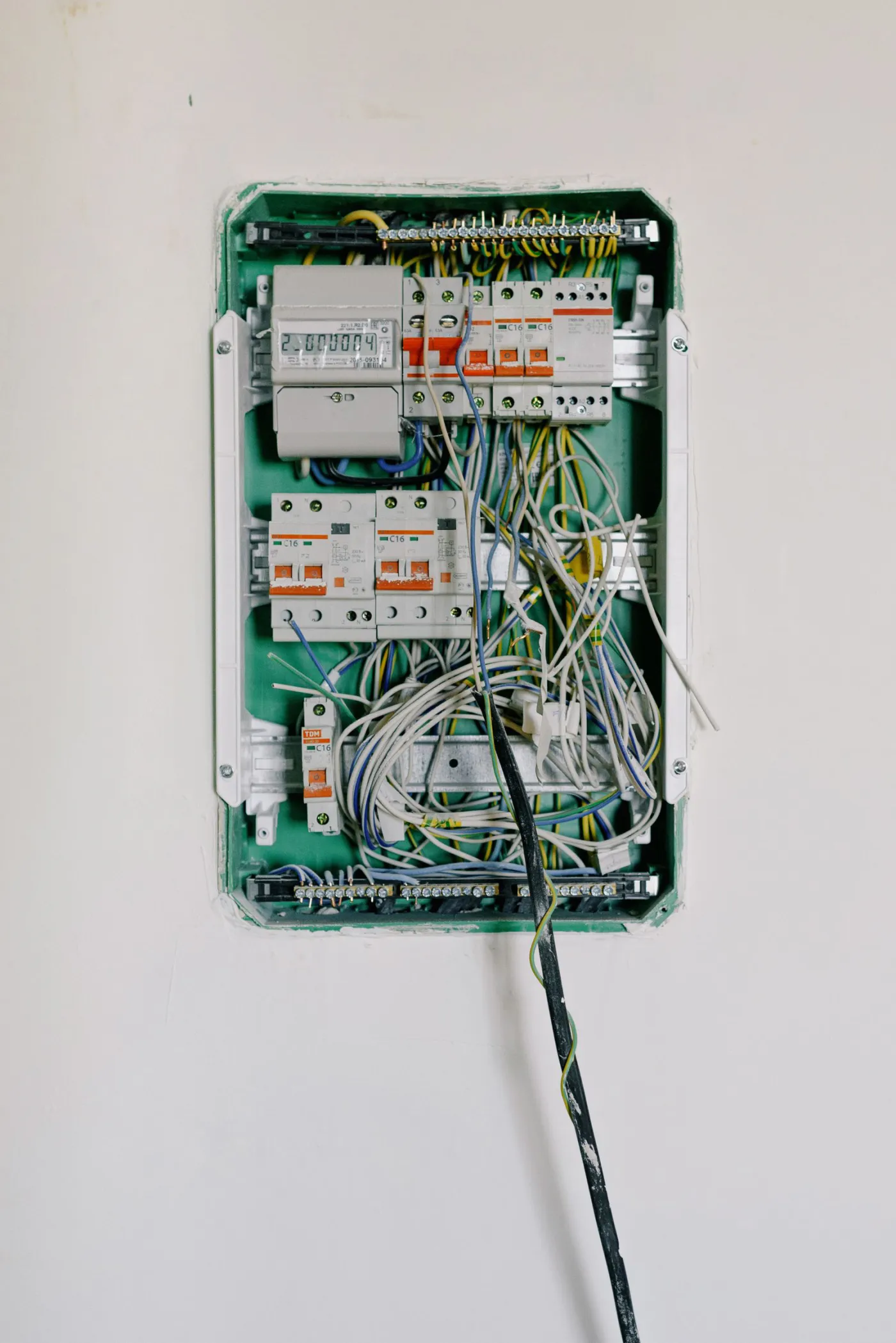 Cuadro eléctrico con magnetotérmicos y diferenciales instalado por Electricidad Nolasco