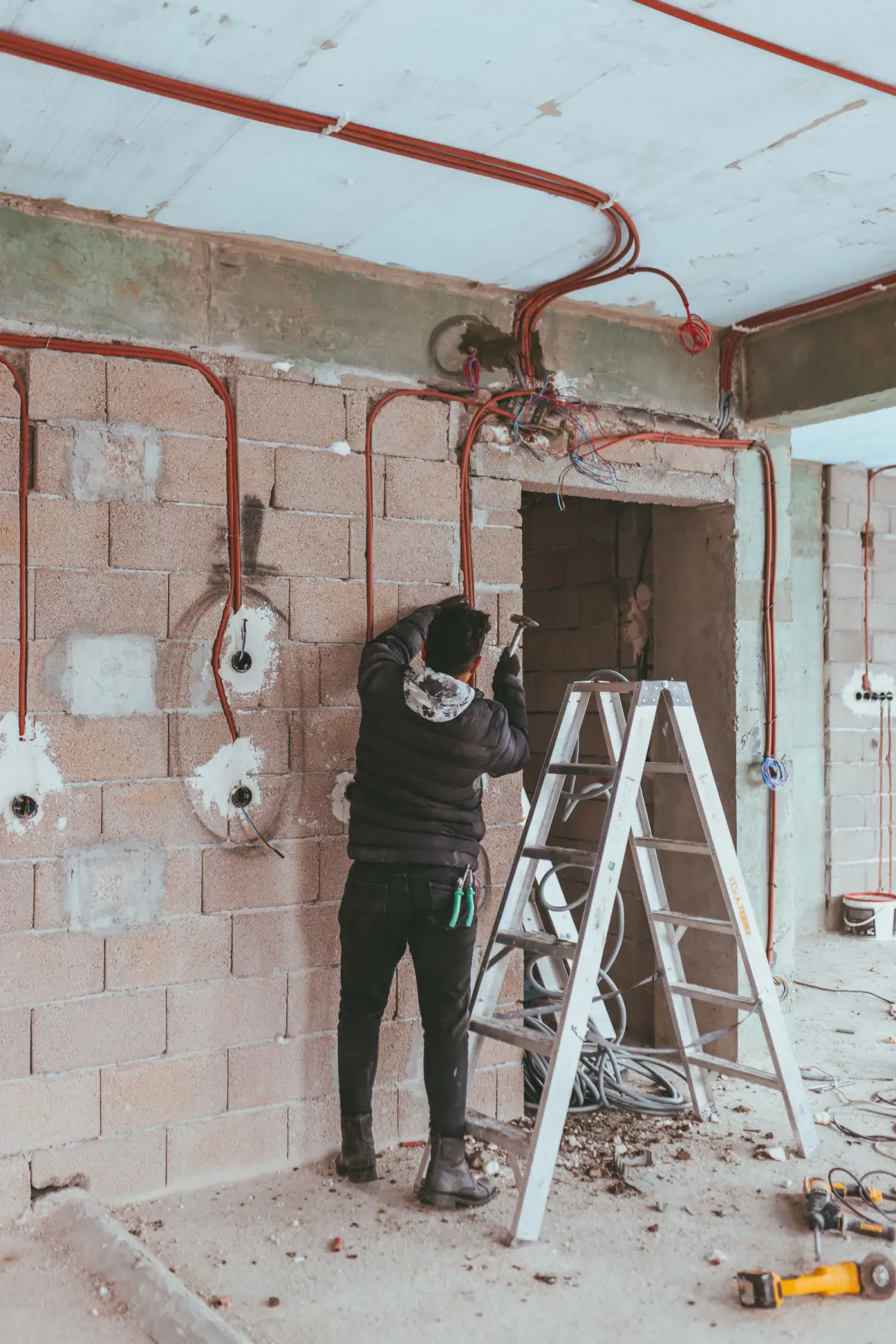 Cableado e instalación eléctrica en obra realizada por Electricidad Nolasco